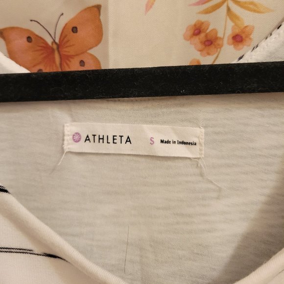 Athleta White and Black Stripped Midi Dress - Picture 10 of 10